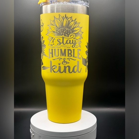 CUSTOM ENGRAVED 40oz Powder Coated Big Swig Tumbler LEMONDROP - Picture 5 of 11